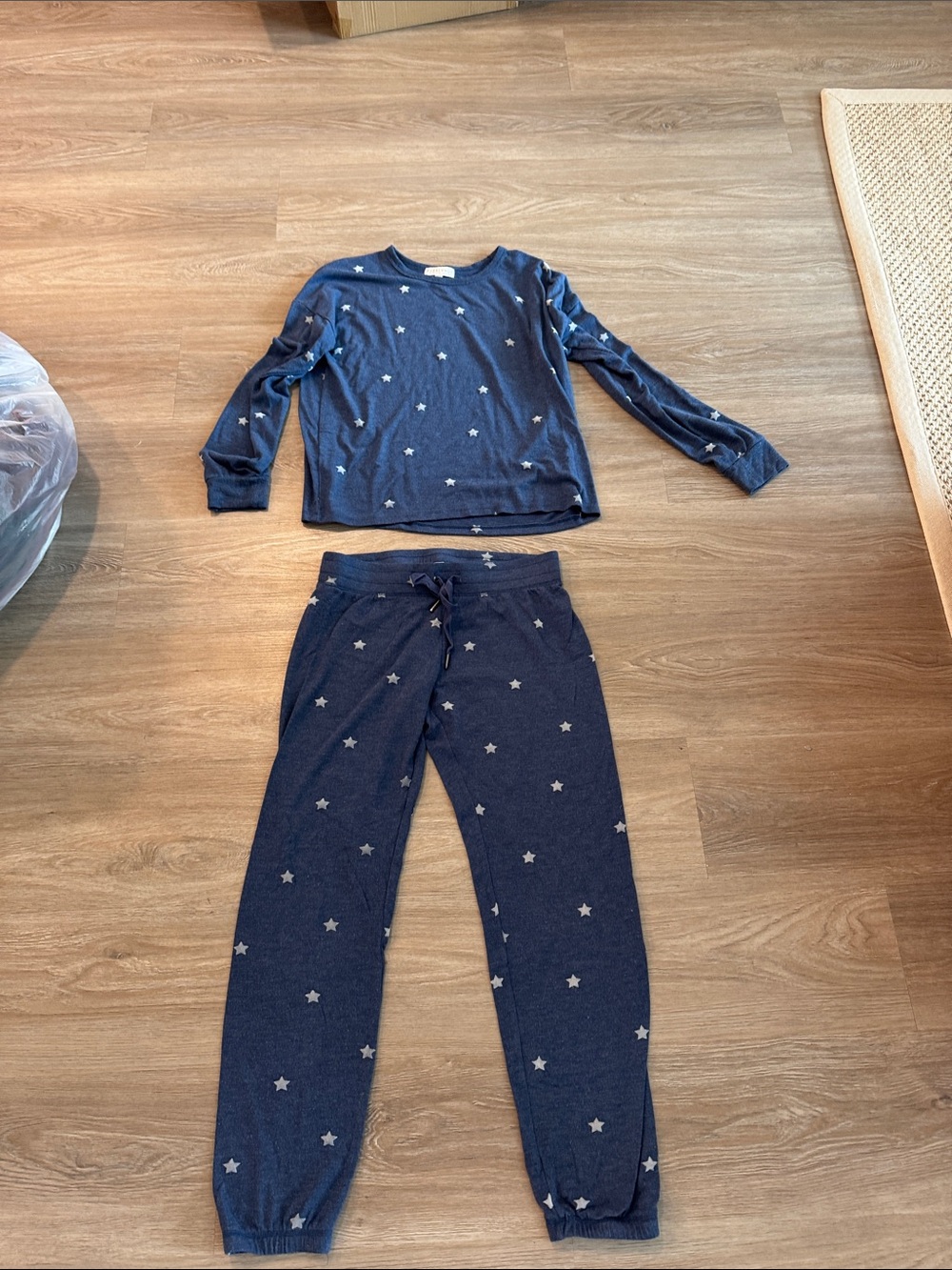 PJ Salvage Navy Star Print Women's Pajama Set